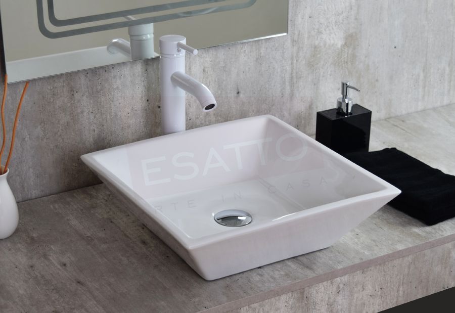 Esatto  Kit Maya B Paquete Con Lavabo Llave Blanca Y Desagües