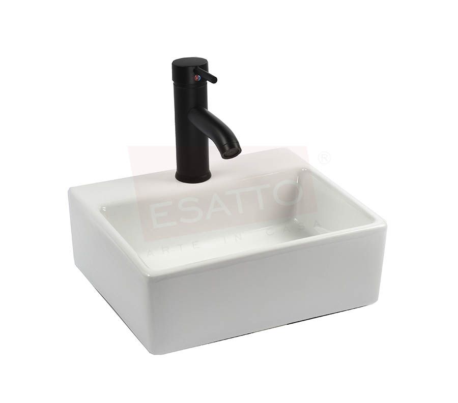 Esatto  Kit Luft N Paquete Con Lavabo Llave Negra Y Desagües