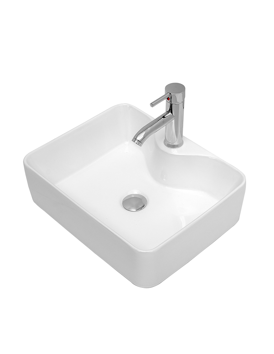 Foto 2 | Lavabo Ovalin Mindejal Ova-02 Blanco Ceramico + Llave