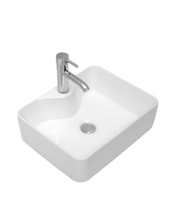 Foto 6 | Lavabo Ovalin Mindejal Ova-02 Blanco Ceramico + Llave
