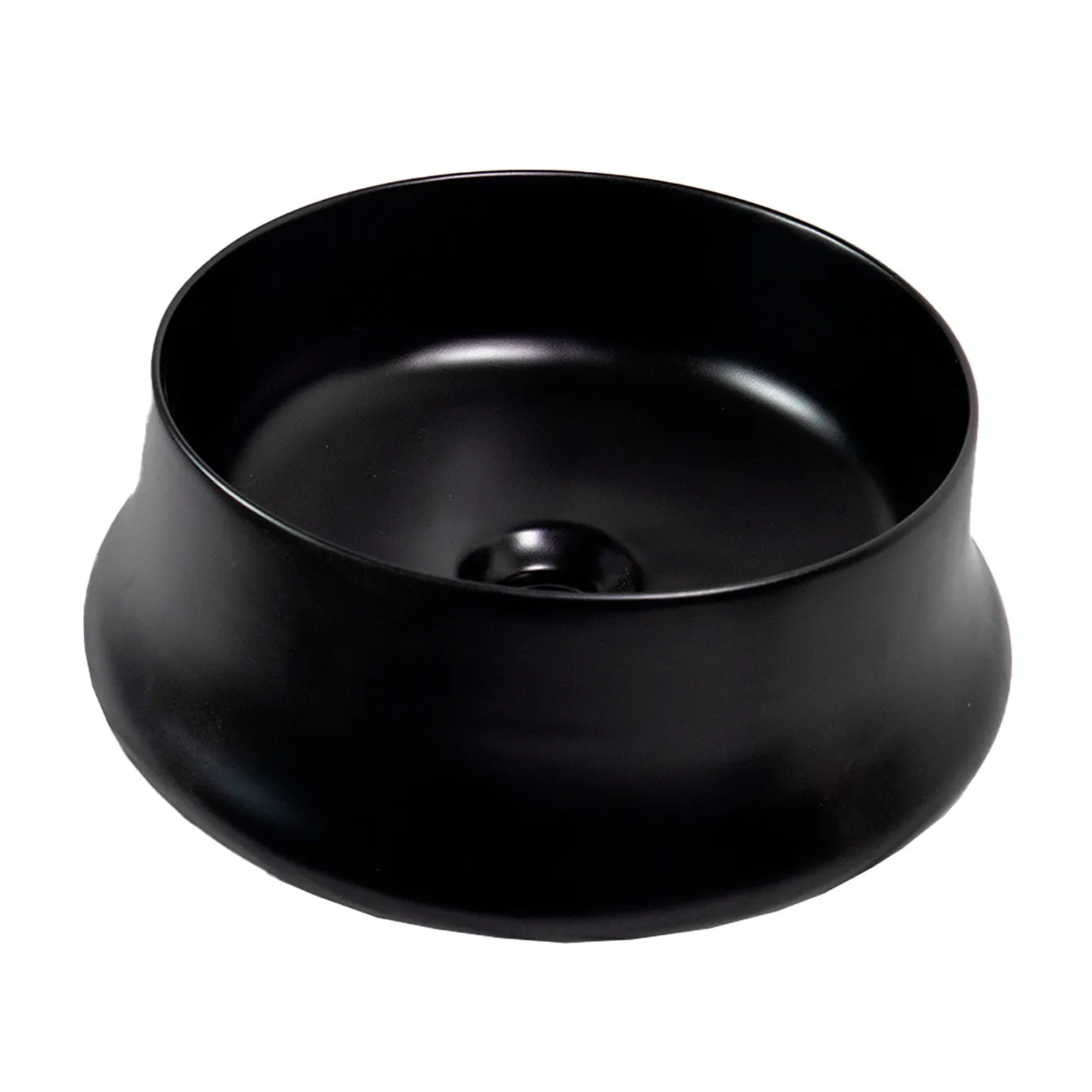 Lavabo Circular De Lujo Jauz Color Negro