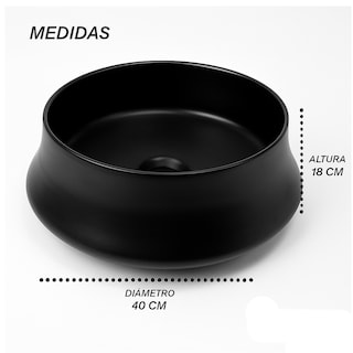 Foto 2 | Lavabo Circular De Lujo Jauz Color Negro