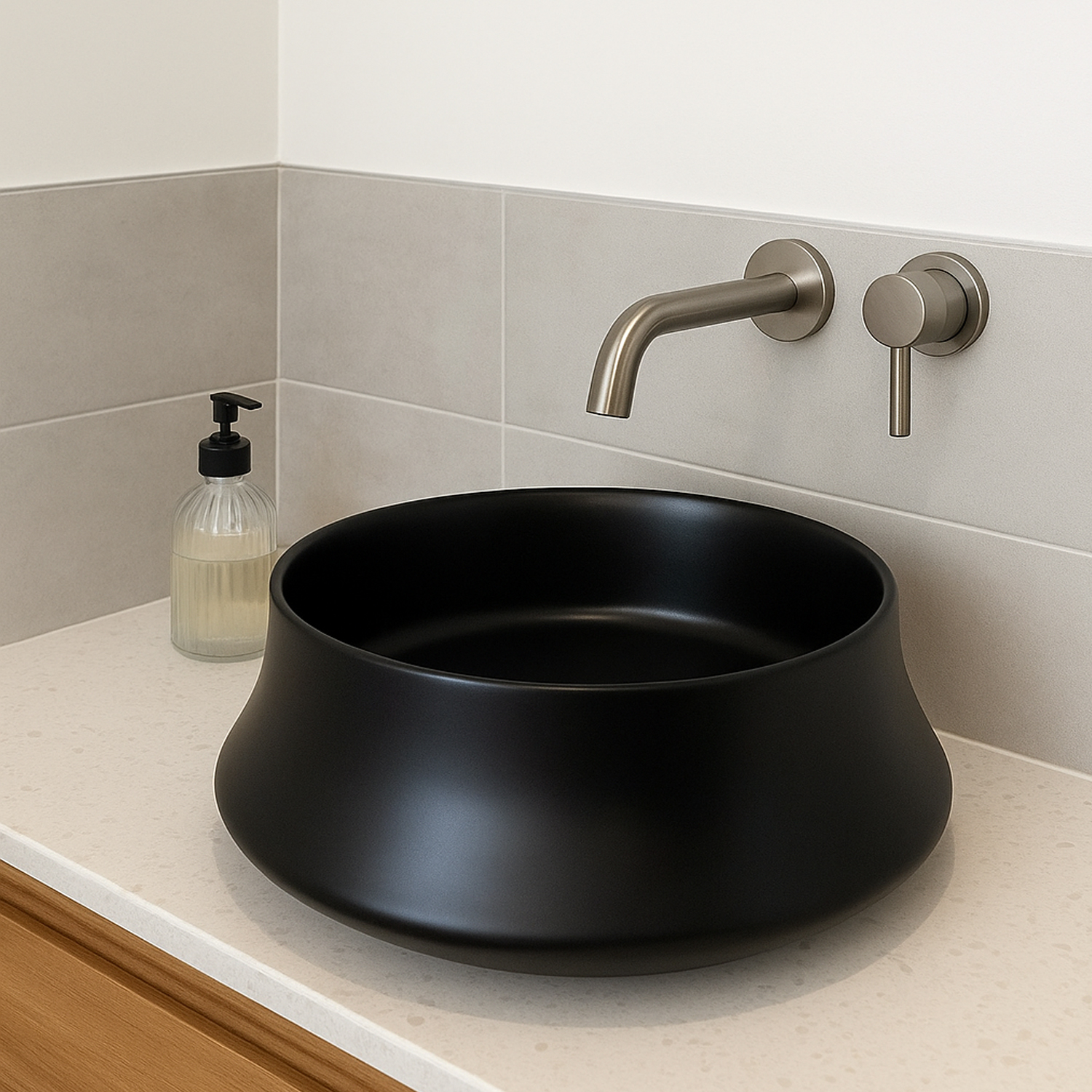 Foto 4 pulgar | Lavabo Circular De Lujo Jauz Color Negro