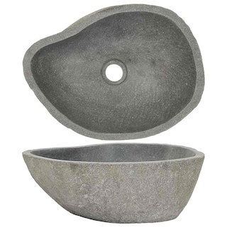 Foto 1 | Lavabo De Mano Vidaxl Oval River Stone 37-46x29-36 - Venta Internacional.