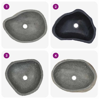 Foto 7 | Lavabo De Mano Vidaxl Oval River Stone 37-46x29-36 - Venta Internacional.