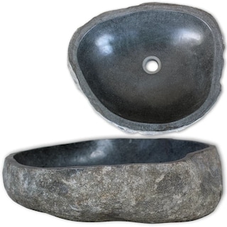 Foto 2 | Lavabo Vidaxl River Stone De Forma Ovalada - Venta Internacional.