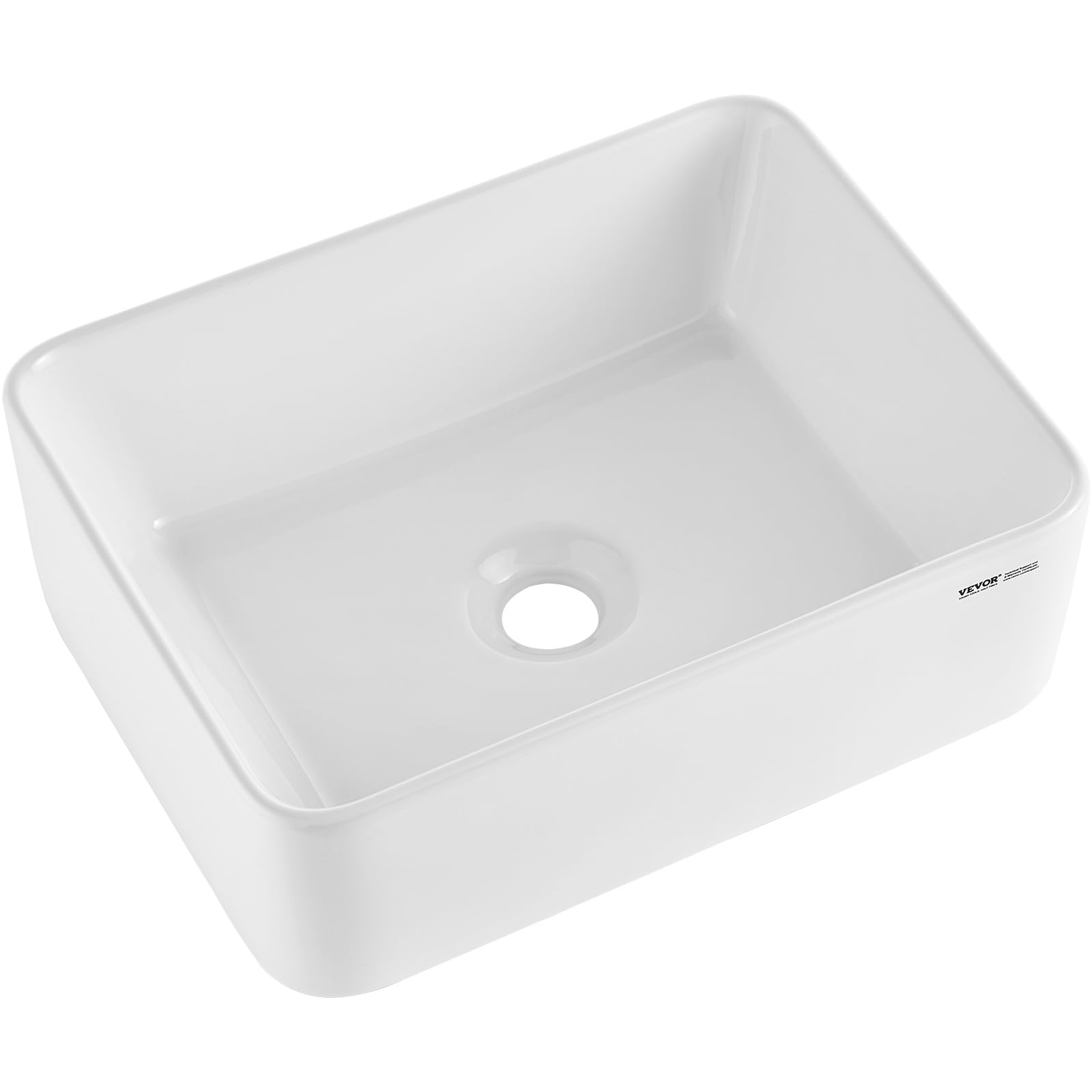 Foto 2 pulgar | Fregadero Rectangular Vevor De 40,64 Cm X 30,48 Cm, Cerámica Blanca - Venta Internacional.
