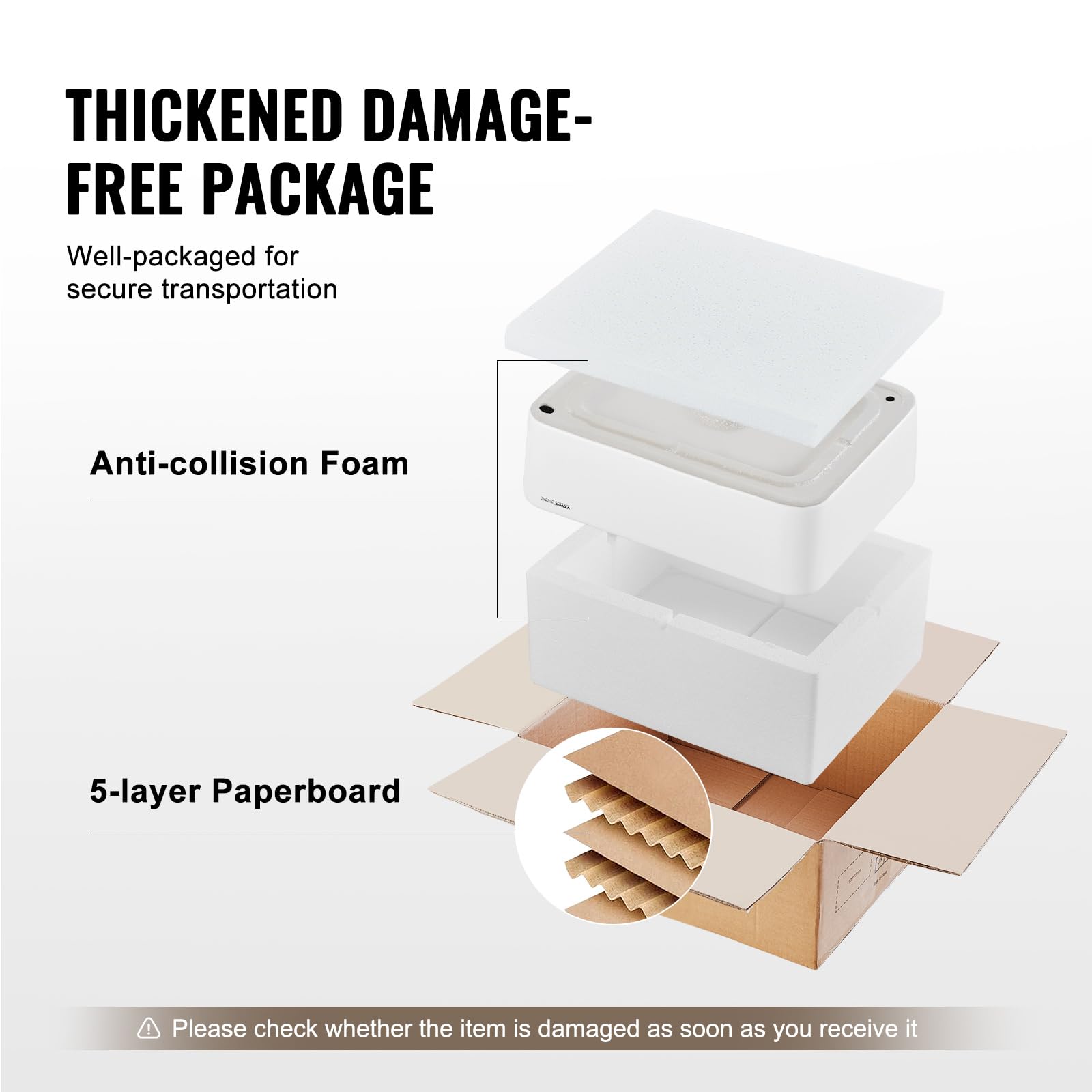 Foto 6 | Fregadero Rectangular Vevor De 40,64 Cm X 30,48 Cm, Cerámica Blanca - Venta Internacional.