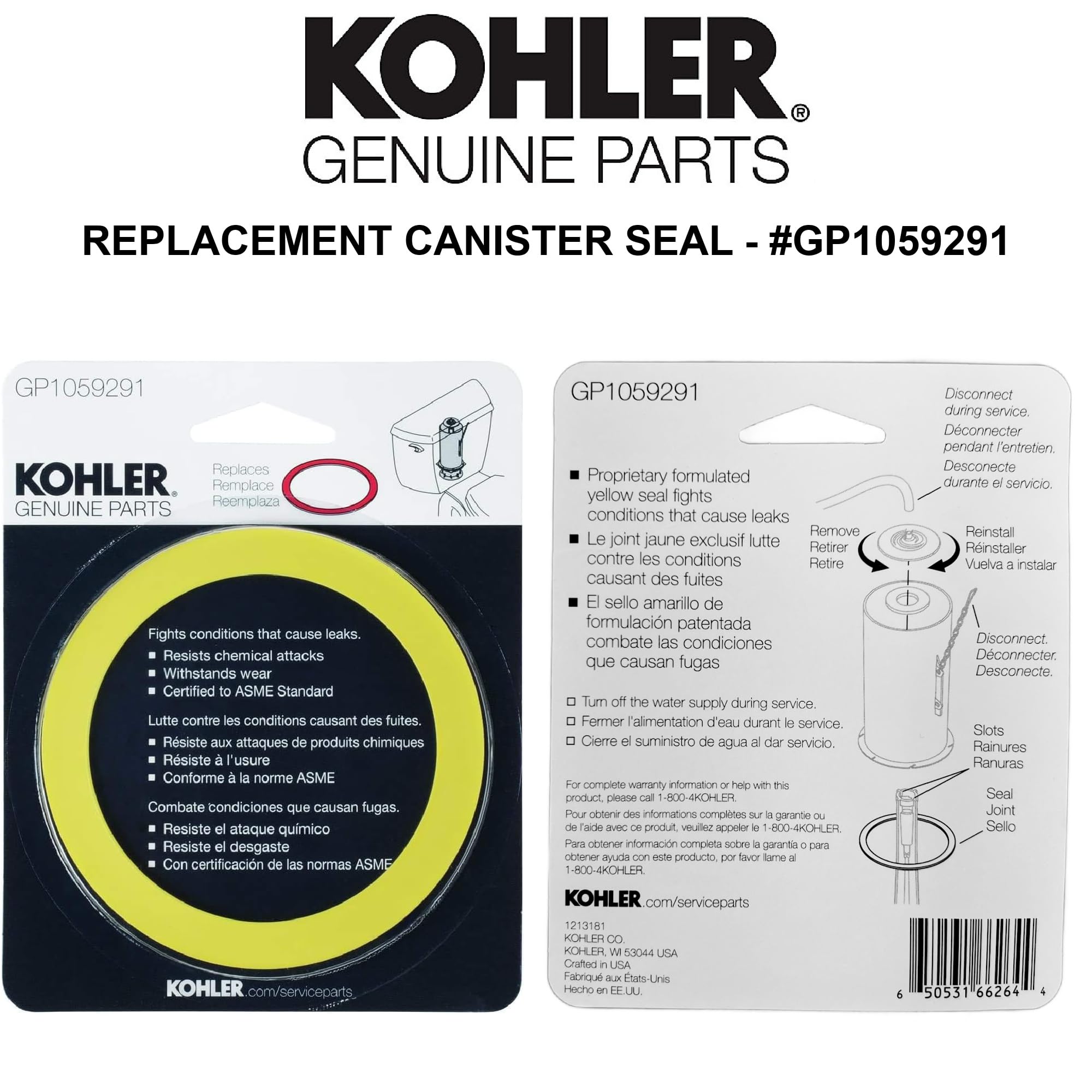 Foto 5 | Pieza De Repuesto Gp1059291 De Kohler, Sello De Lata, Original (paquete De 2) - Venta Internacional.
