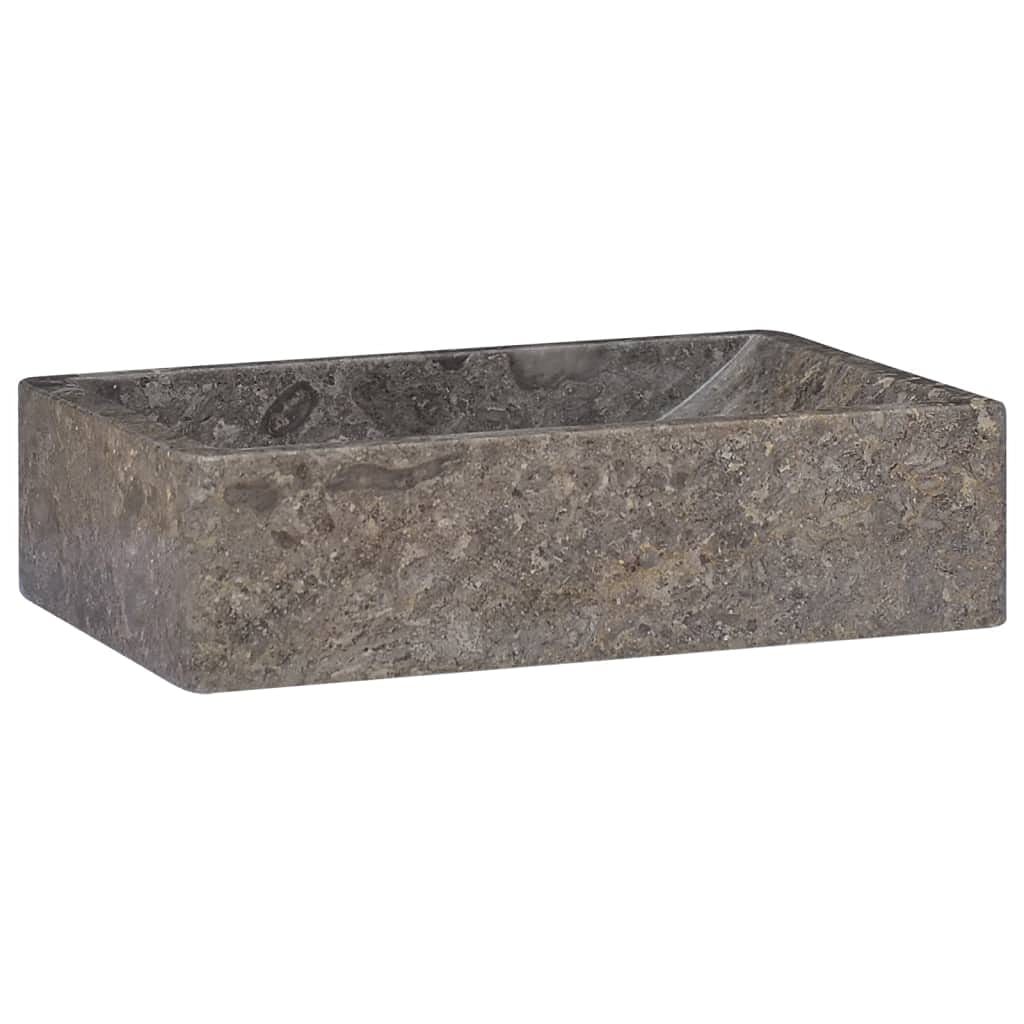 Foto 2 pulgar | Fregadero Vidaxl De Mármol Gris 45x30x12 Cm - Venta Internacional.