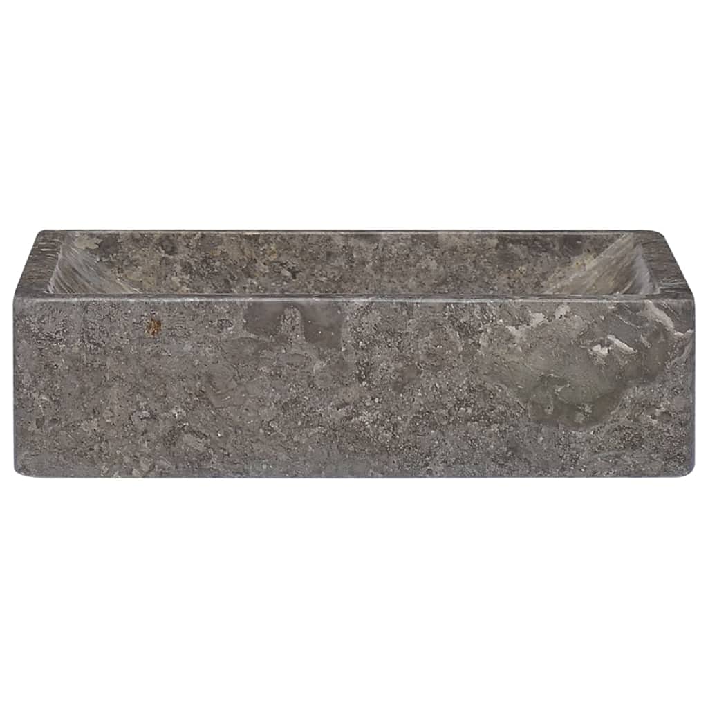 Foto 4 pulgar | Fregadero Vidaxl De Mármol Gris 45x30x12 Cm - Venta Internacional.