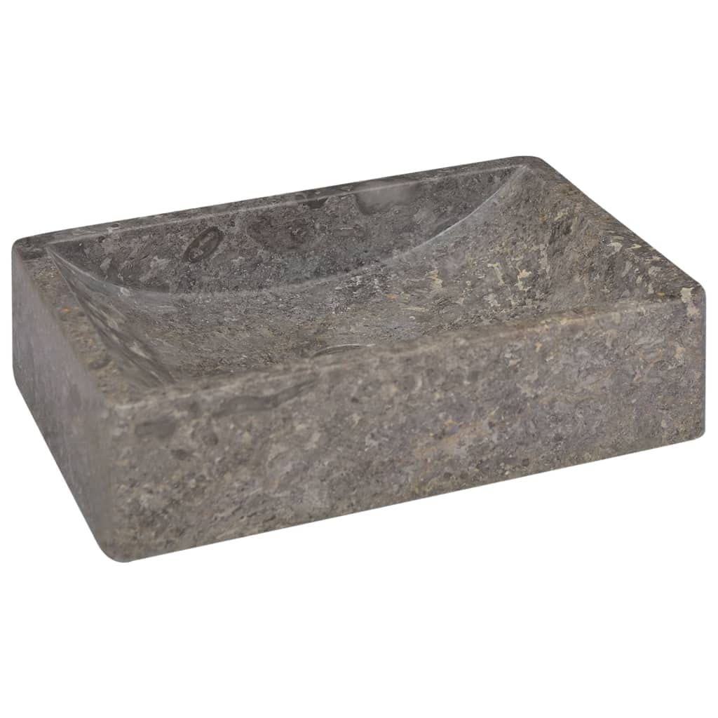 Foto 6 pulgar | Fregadero Vidaxl De Mármol Gris 45x30x12 Cm - Venta Internacional.