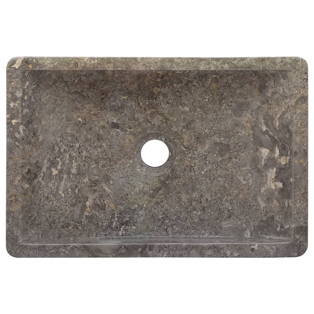Foto 6 | Fregadero Vidaxl De Mármol Gris 45x30x12 Cm - Venta Internacional.