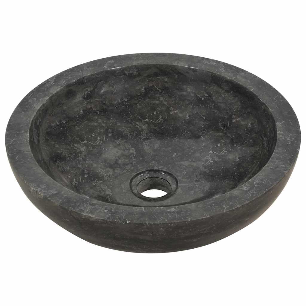 Foto 6 pulgar | Lavabo De Baño Vidaxl Sobre Encimera De Mármol Negro Ø40x12 Cm - Venta Internacional.