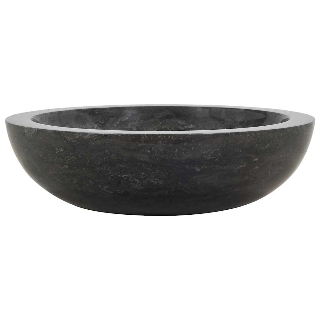 Foto 7 pulgar | Lavabo De Baño Vidaxl Sobre Encimera De Mármol Negro Ø40x12 Cm - Venta Internacional.