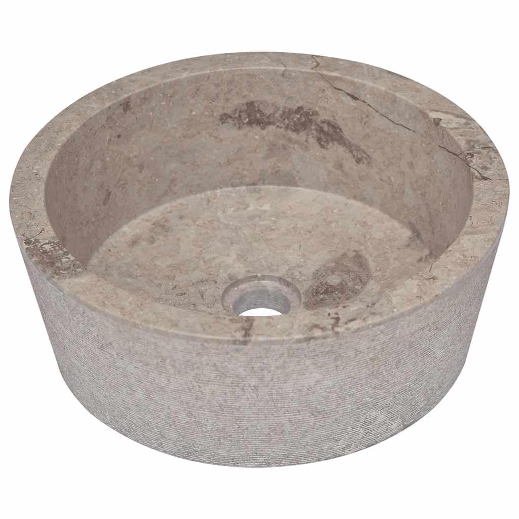Foto 4 | Lavabo De Baño Vidaxl Hecho A Mano En Mármol Gris 40 Cm X 15 Cm - Venta Internacional.