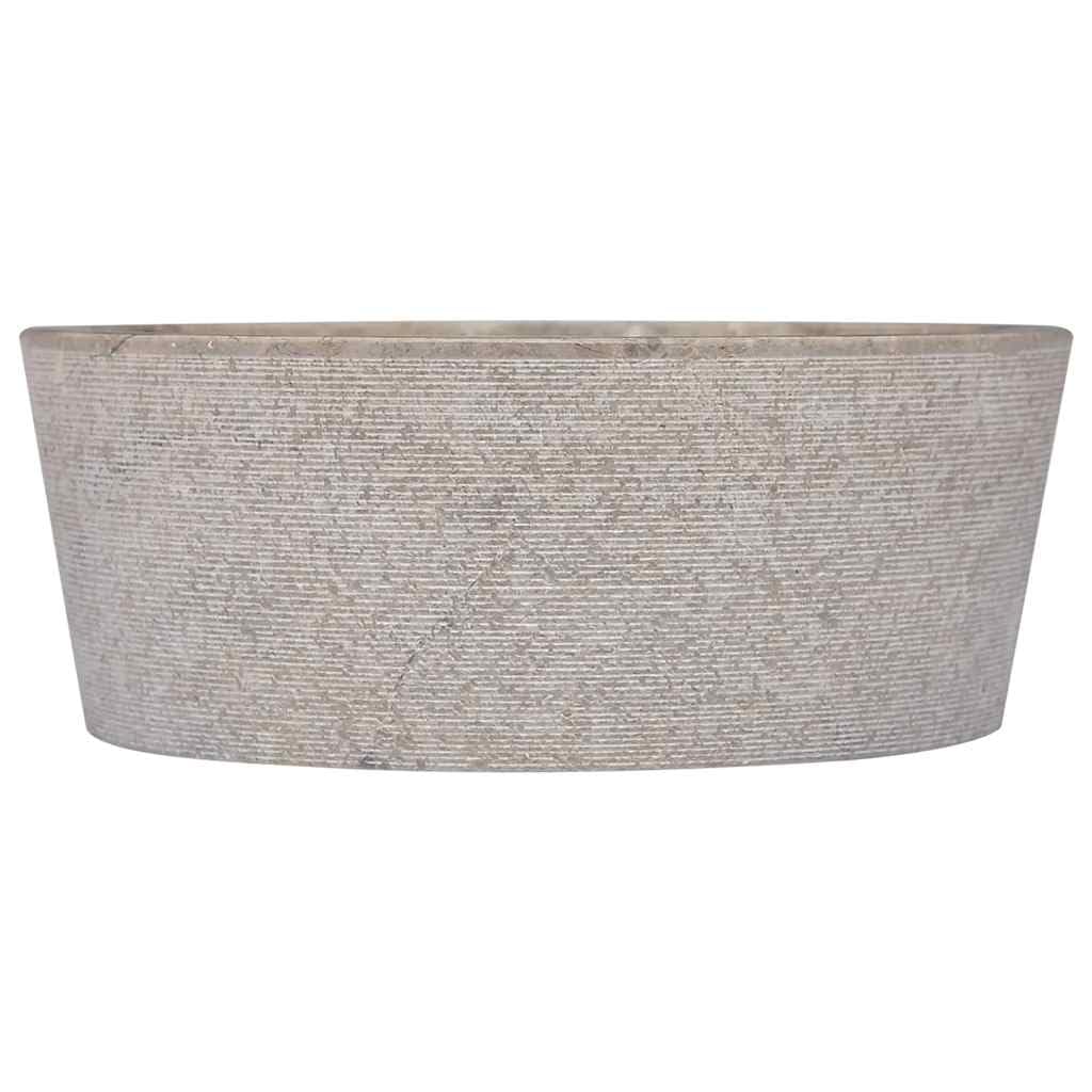 Foto 5 | Lavabo De Baño Vidaxl Hecho A Mano En Mármol Gris 40 Cm X 15 Cm - Venta Internacional.