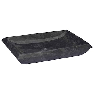 Foto 1 | Lavabo De Baño Vidaxl De Mármol Negro Y Piedra 50 X 35 X 10 Cm Fácil De Limpiar - Venta Internacional.