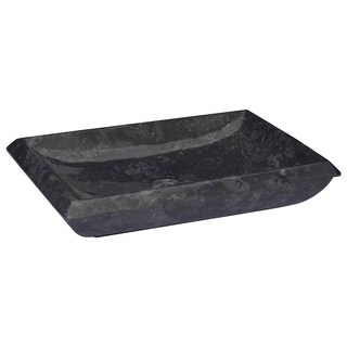 Foto 2 | Lavabo De Baño Vidaxl De Mármol Negro Y Piedra 50 X 35 X 10 Cm Fácil De Limpiar - Venta Internacional.
