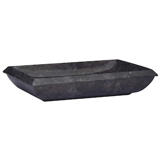 Foto 4 | Lavabo De Baño Vidaxl De Mármol Negro Y Piedra 50 X 35 X 10 Cm Fácil De Limpiar - Venta Internacional.