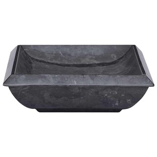 Foto 6 | Lavabo De Baño Vidaxl De Mármol Negro Y Piedra 50 X 35 X 10 Cm Fácil De Limpiar - Venta Internacional.
