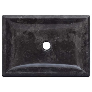 Foto 7 | Lavabo De Baño Vidaxl De Mármol Negro Y Piedra 50 X 35 X 10 Cm Fácil De Limpiar - Venta Internacional.