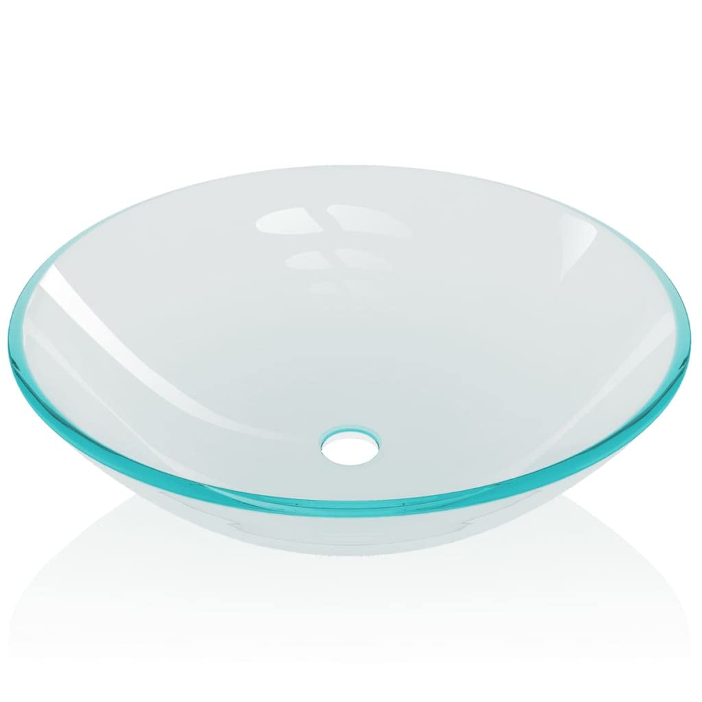 Foto 5 pulgar | Lavabo Vidaxl De Cristal Templado Transparente De 16 5 Cm De Diámetro - Venta Internacional.