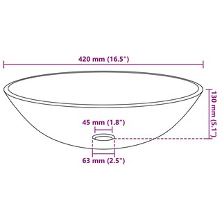 Foto 6 | Lavabo Vidaxl De Cristal Templado Transparente De 16 5 Cm De Diámetro - Venta Internacional.