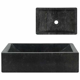 Foto 1 | Lavabo Vidaxl Lavabo De Baño Montado En El Suelo Mármol Negro - Venta Internacional.