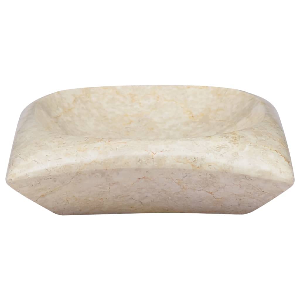 Foto 5 pulgar | Lavabo Moderno Hecho A Mano En Mármol De Color Crema Sink Vidaxl - Venta Internacional.