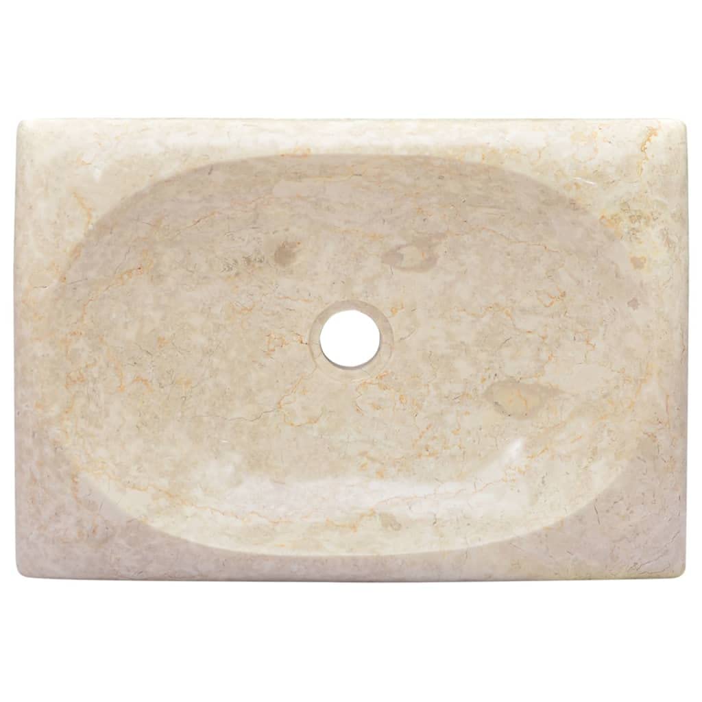 Foto 6 pulgar | Lavabo Moderno Hecho A Mano En Mármol De Color Crema Sink Vidaxl - Venta Internacional.