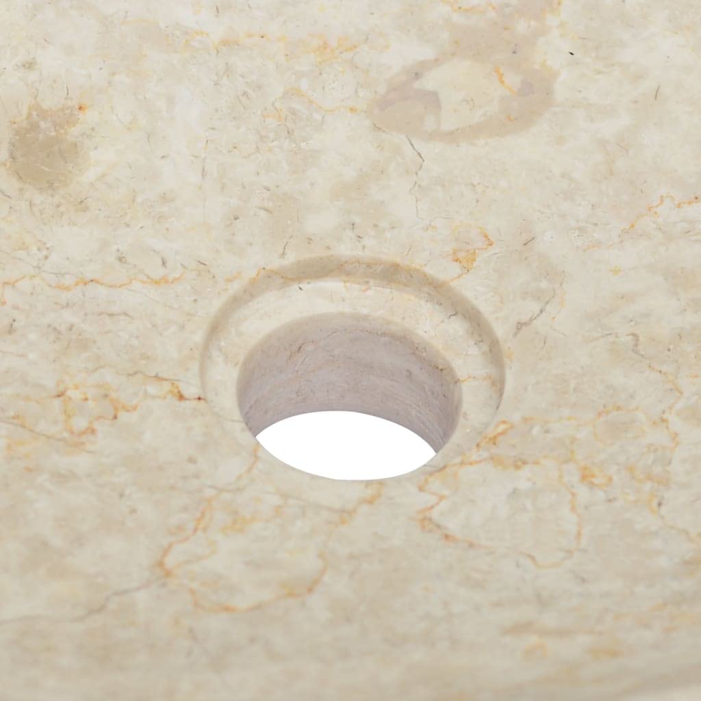 Foto 7 pulgar | Lavabo Moderno Hecho A Mano En Mármol De Color Crema Sink Vidaxl - Venta Internacional.