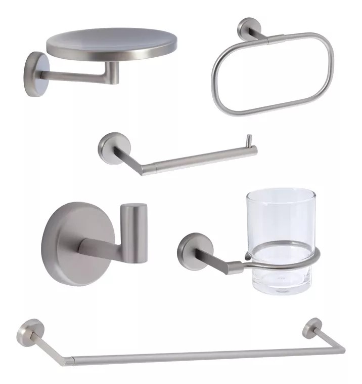 Foto 2 pulgar | Accesorios para Baño Urrea 20 Piezas de Acero Inoxidable