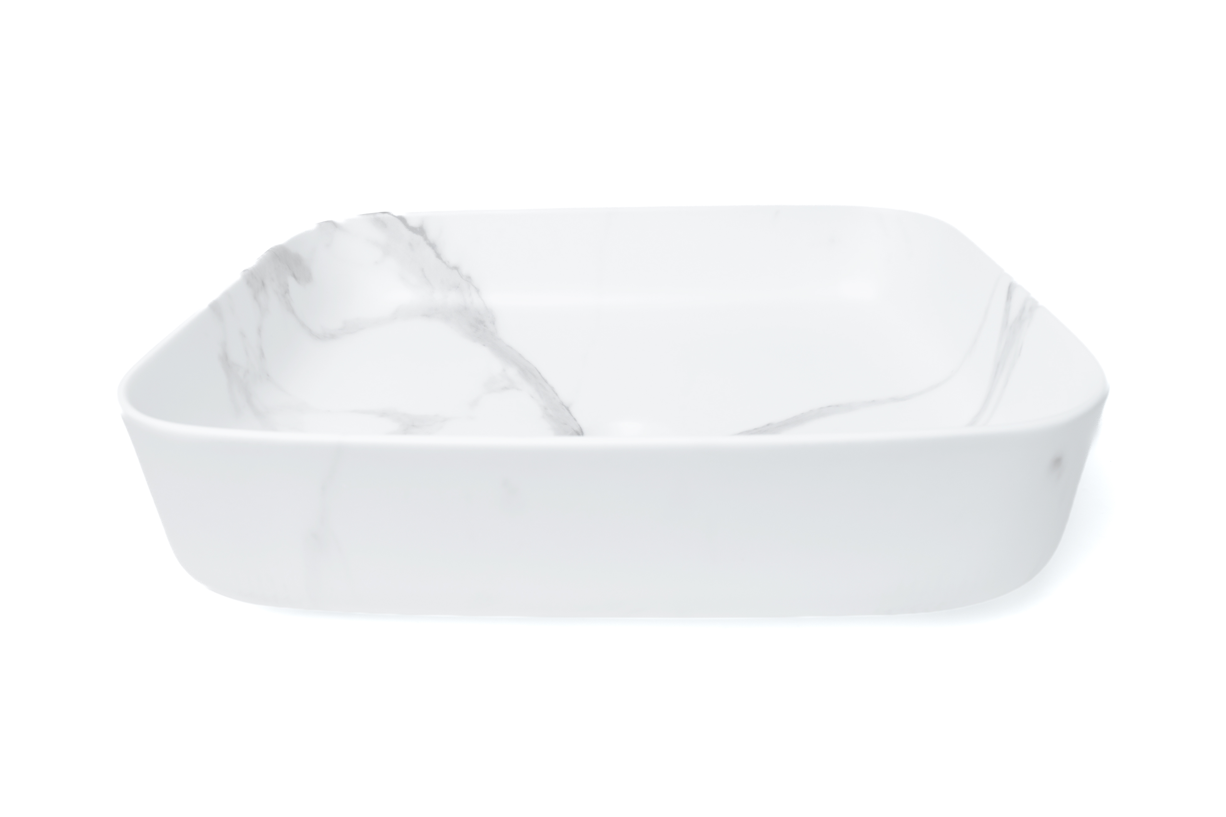 Foto 3 pulgar | Decoma X  Lavabo Para Baño Ovalin Cerámica Tipo Marmol Blanco Para Sobreponer Y15
