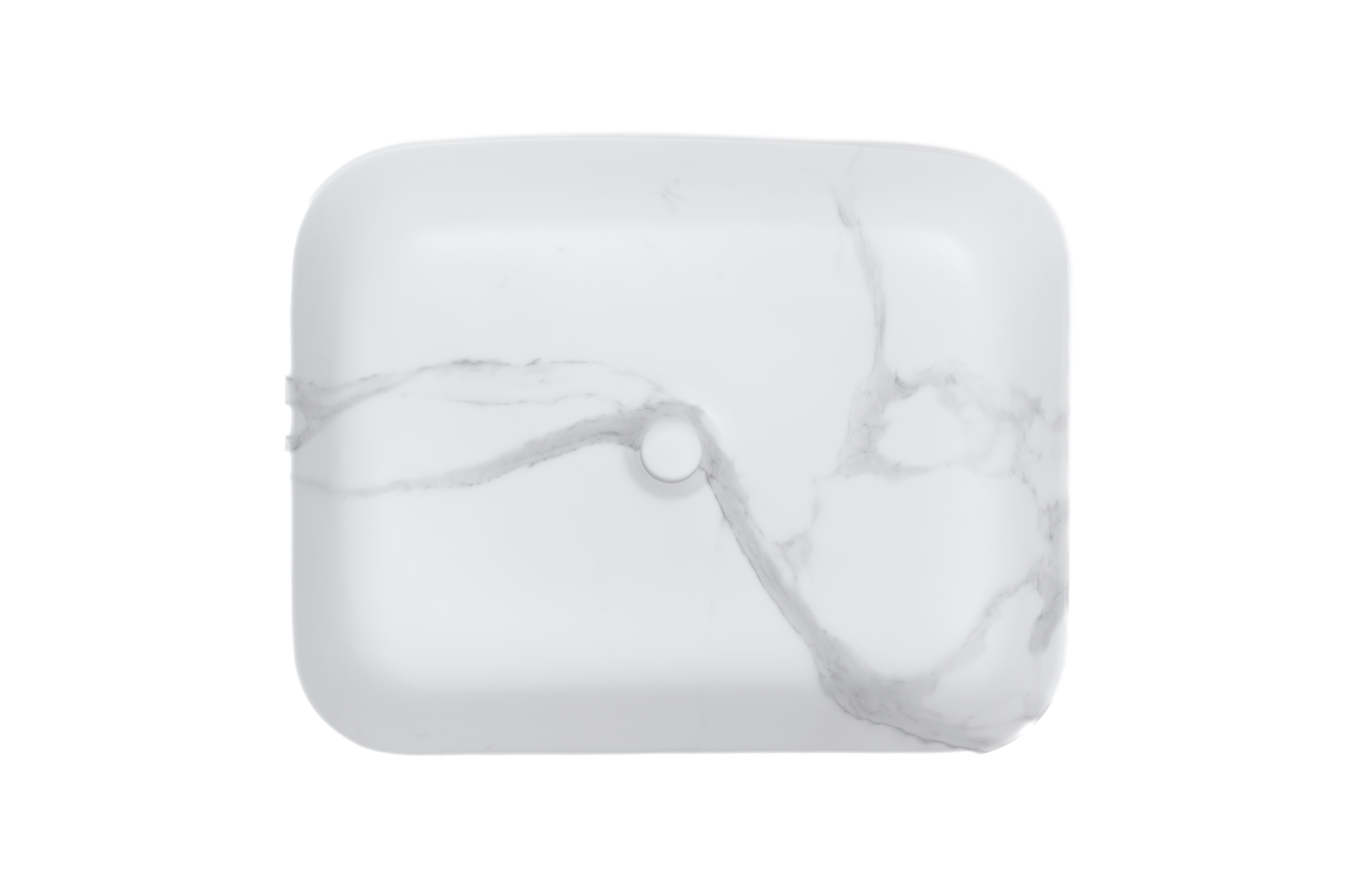 Foto 4 pulgar | Decoma X  Lavabo Para Baño Ovalin Cerámica Tipo Marmol Blanco Para Sobreponer Y15
