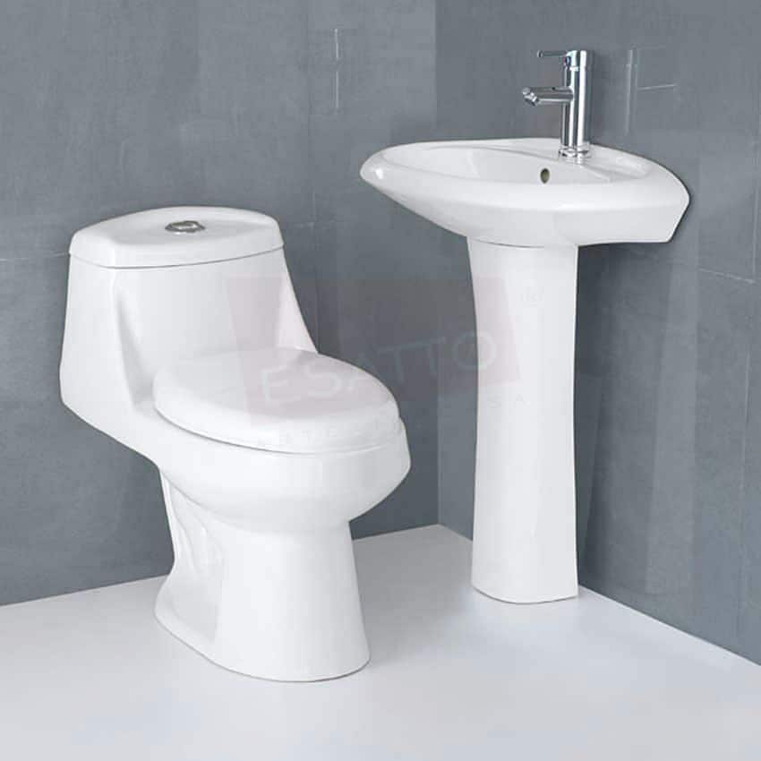 Esatto  Paquete Sanitario Lavabo Pedestal Llave Gratis Gamba $5,389