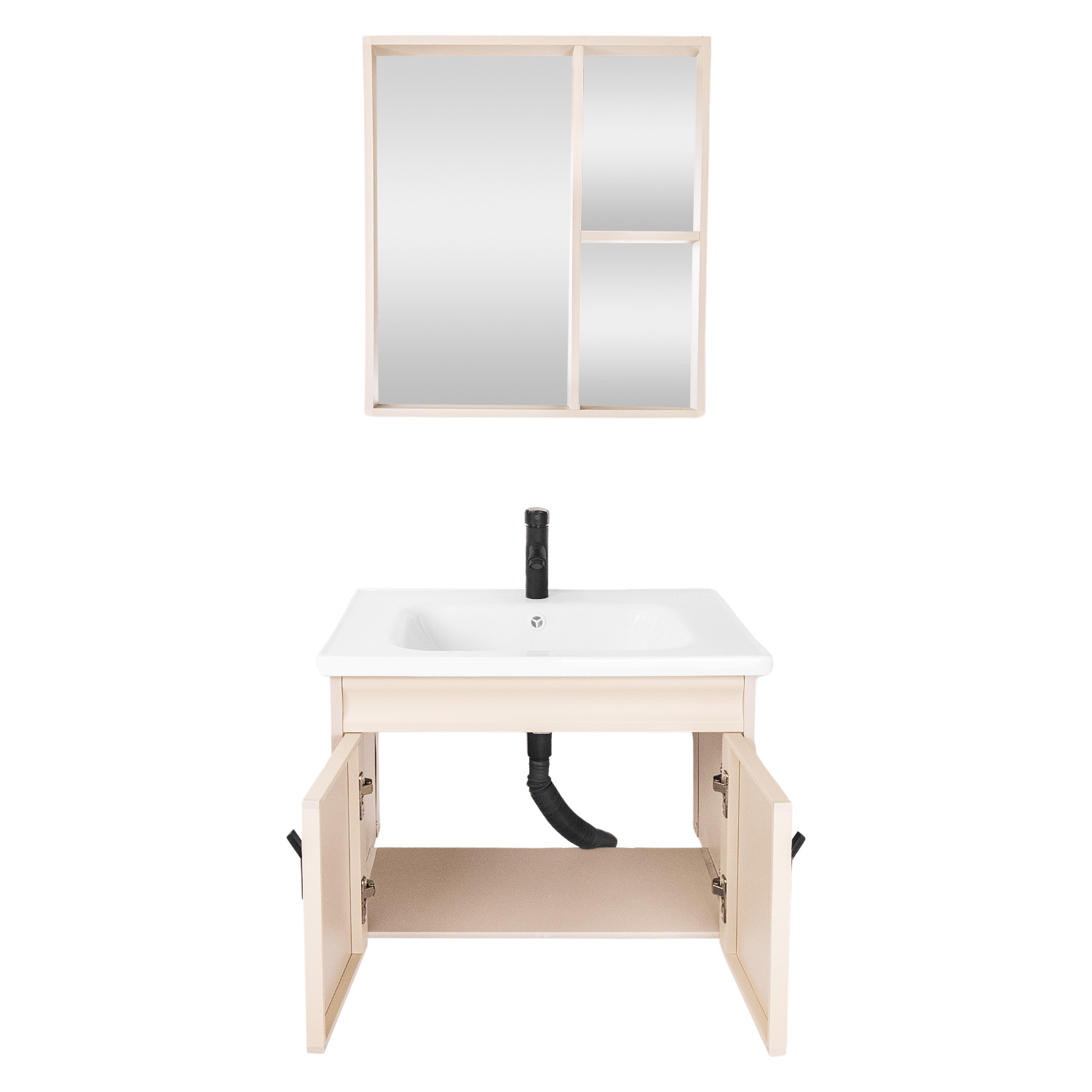 Foto 3 pulgar | Gabinete Para Baño Nevada Con Espejo, Lavabo De Cerámica Y Grifería