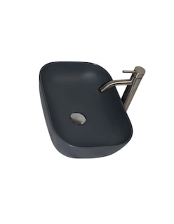 Foto 2 | Kit Lavabo Ovalin Matt Negro Con Accesorios Satinados