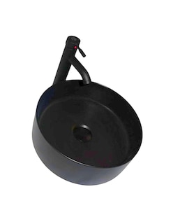 Foto 1 | Kit Lavabo Ovalin Amaia Negro Mate Con Accesorios