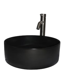 Foto 1 | Kit Lavabo Ovalin Amaia Negro Con Accesorios Satinados