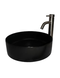 Foto 2 | Kit Lavabo Ovalin Amaia Negro Con Accesorios Satinados