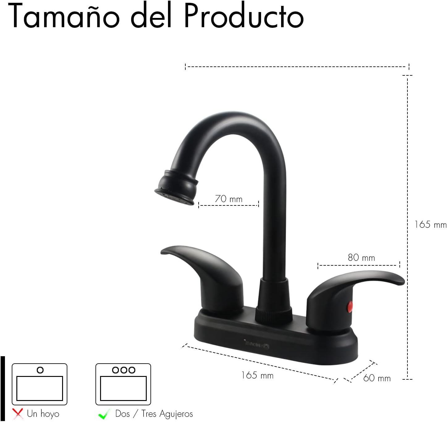 Foto 3 pulgar | Mezcladora Para Lavabo De Baño Solvex Mod. 40100-n