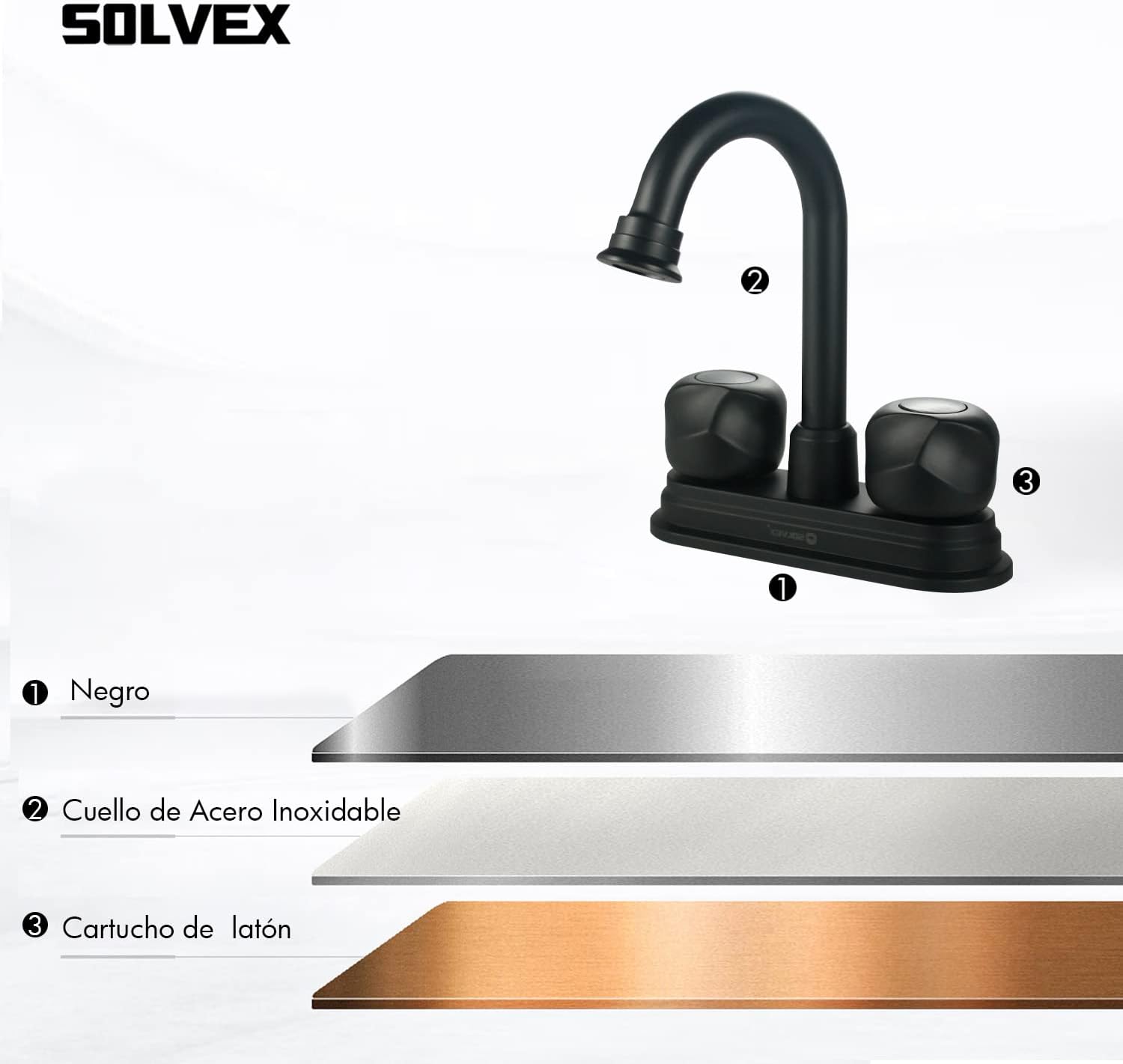 Foto 3 pulgar | Mezcladora para Lavabo de Baño Solvex B0bnh22z81