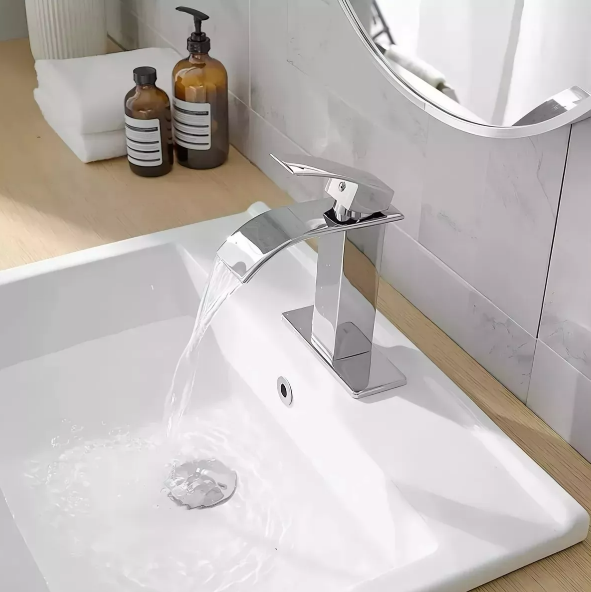 Foto 3 pulgar | Lavabo Grifo Baño Llave Monomando Plata Xtellar