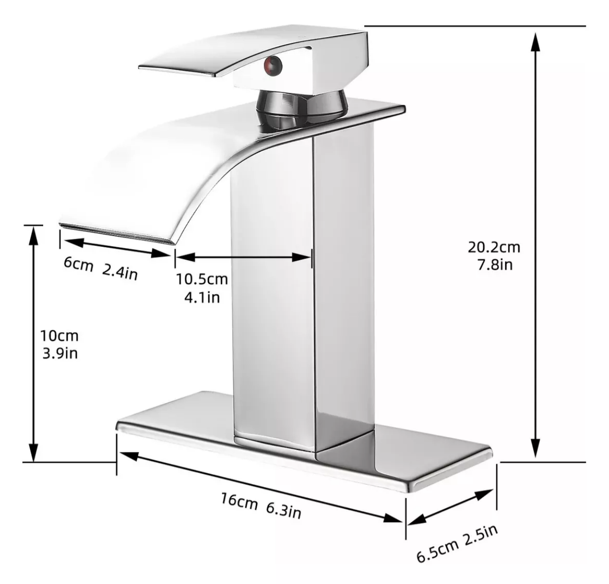 Foto 5 pulgar | Lavabo Grifo Baño Llave Monomando Plata Xtellar