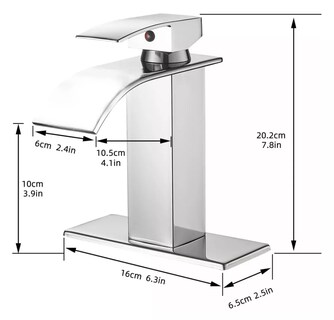 Foto 4 | Lavabo Grifo Baño Llave Monomando Plata Xtellar