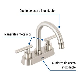 Foto 2 | Llave Mezcladora Para Lavabo Con Manerales De Palanca Eo Safe Imports Esi-18885 Plata