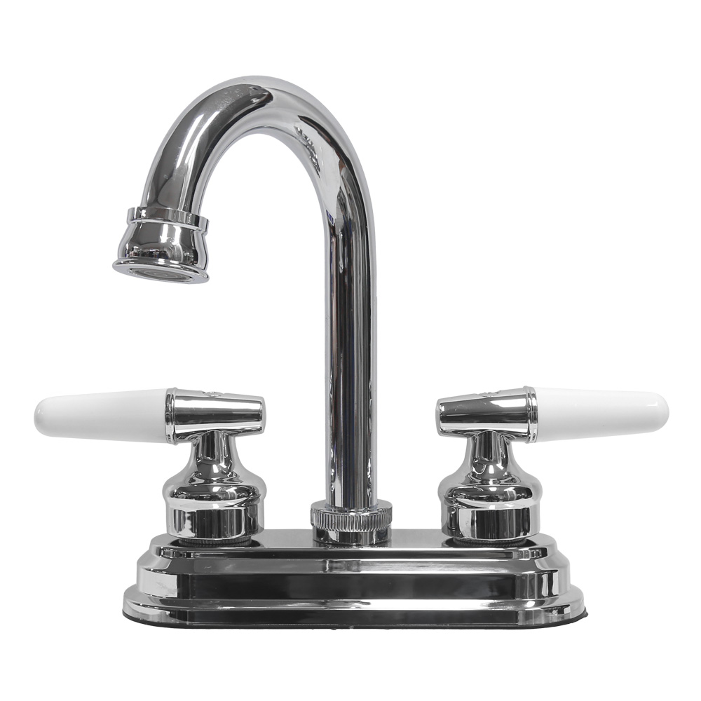 Mezcladora Duomando Para Lavabo, Cuello Cisne, Maneral Palanca