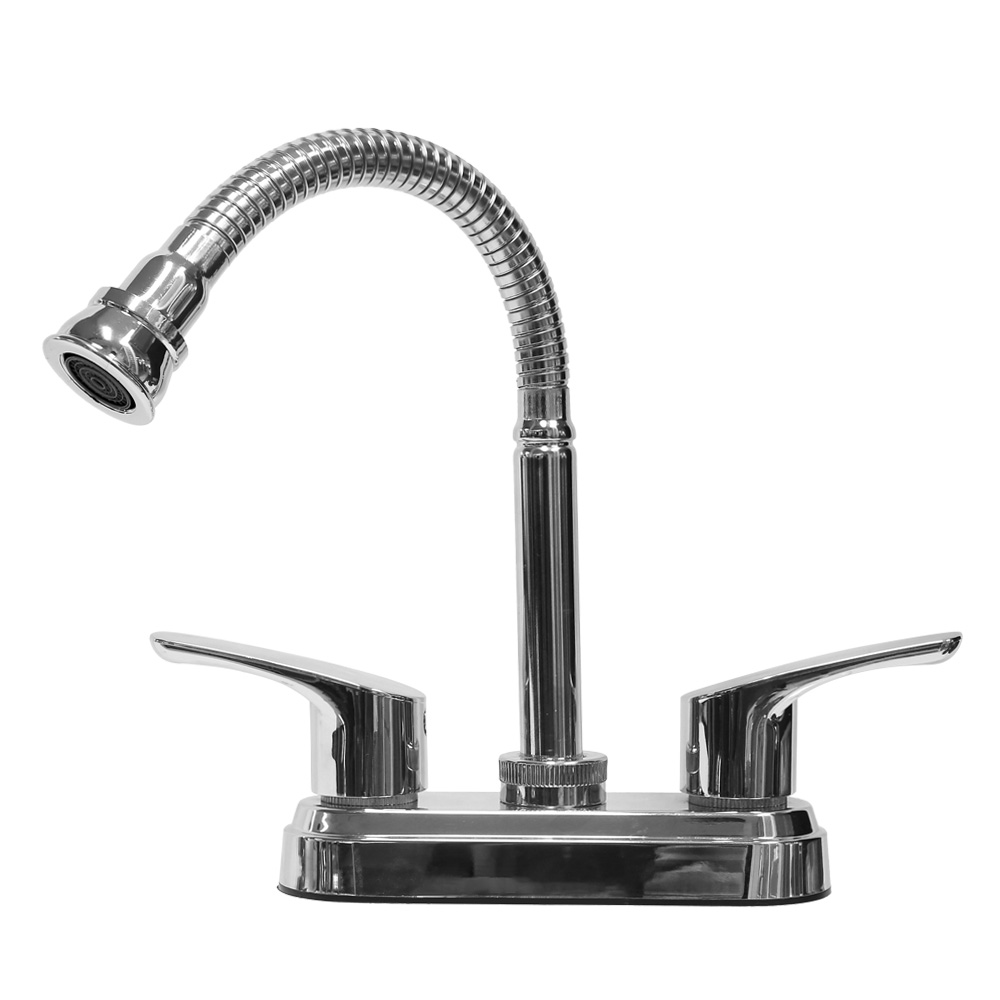 Foto 1 | Mezcladora Duomando Para Lavabo, Cuello Flexible, Maneral Palanca Plana