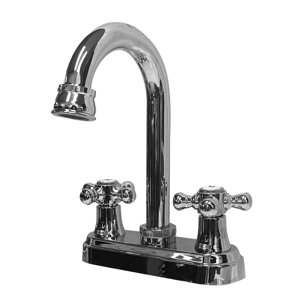 Foto 3 pulgar | Mezcladora Duomando Para Lavabo, Cuello Cisne, Maneral Cruceta